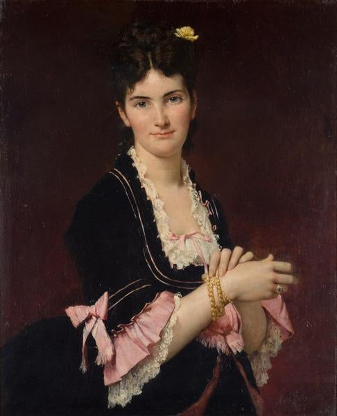 Portrait de Madame Mestayer - Jules-Élie Delaunay image 1 copie de tableau peinte à la main