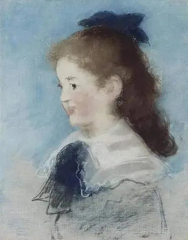 Portrait de Mademoiselle Hecht de profil - Édouard Manet image 1 copie peinte à la main à l’huile