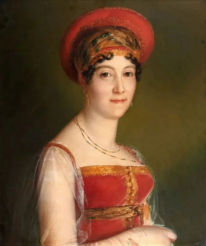 Portrait de mademoiselle Mars en costume moscovite - François Gérard image 3 copie peinte à la main à l’huile