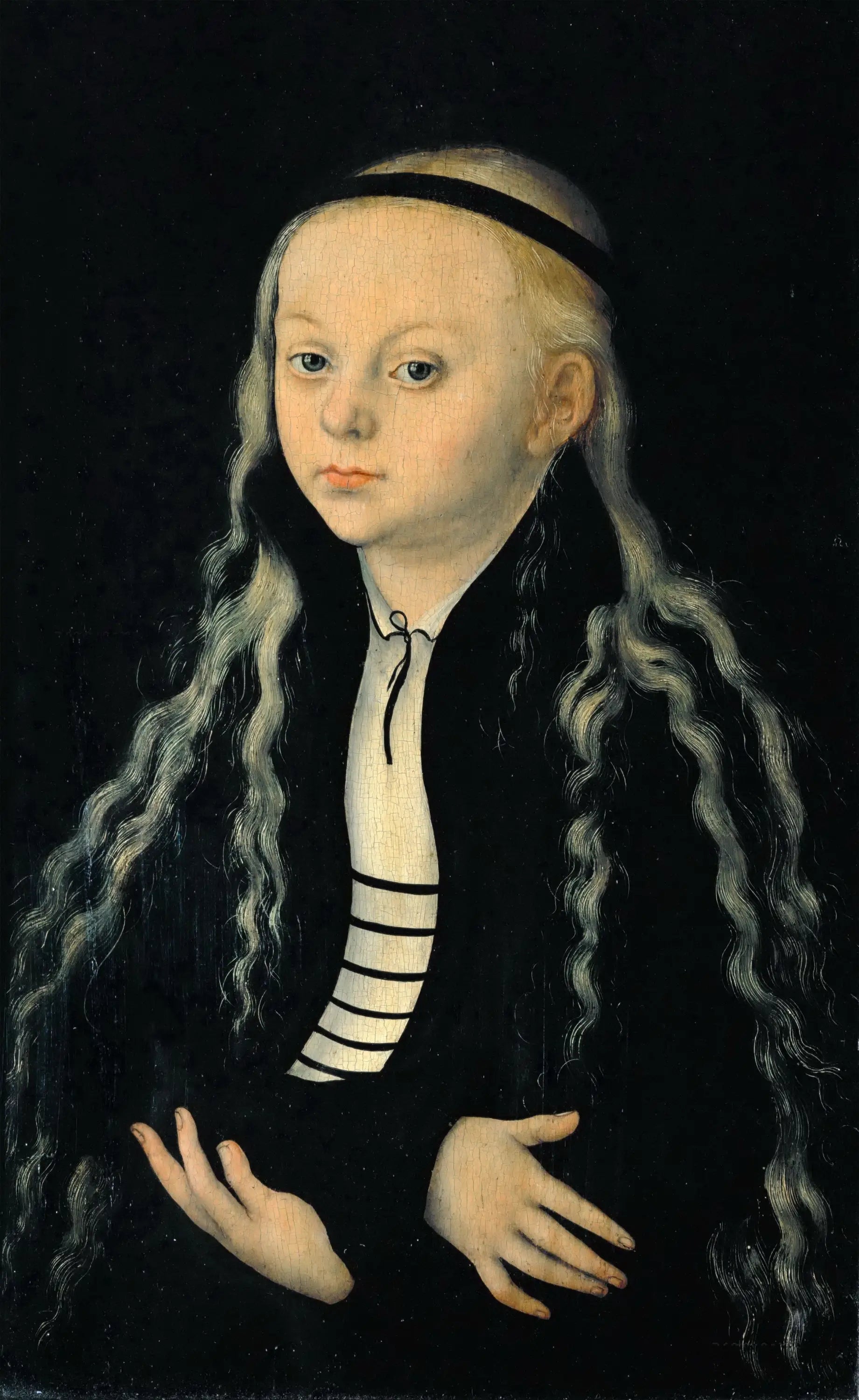 Portrait de Magdalena Luther, fille du réformateur Martin Luther - Lucas Cranach the Elder image 1 copie de tableau peinte à la main