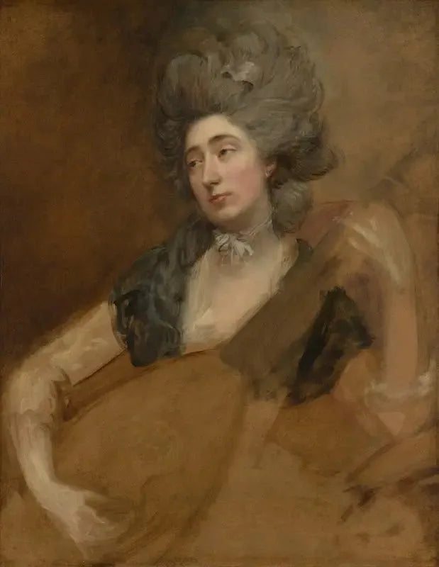 ภาพเหม Margaret Gainsborough ถือเทอเบ - Thomas Gainsborough