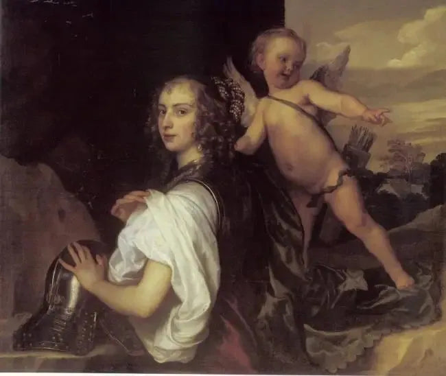 Portrait de Margaret Lemon dans le rôle d'Erminia - Antoine van Dyck image 1 reproduction d’œuvre d’art à l’huile
