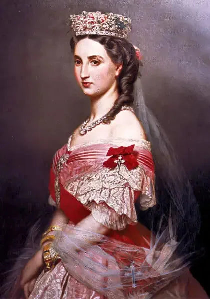 Portrait de Marie-Charlotte de Belgique, impératrice du Mexique - Franz Xaver Winterhalter image 1 tableau peint à l’huile sur toile
