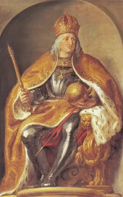 ภาพเหมือนของแม็กซิมิเลียนที่ 1 จักรพรรดิแห่งจักรวรรดิโรมันอันศักดิ์สิทธิ์ (1459-1519) (Pompa Introitus Ferdinandi), 1634-1635 - ปีเตอร์ พอล รูเบนส์
