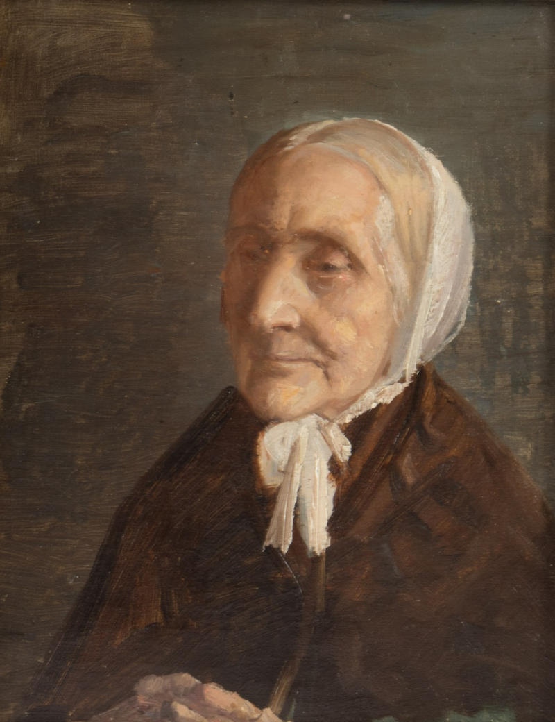 Portrait de Mme. Ane Hedvig Brøndum. - Michael Peter Ancher