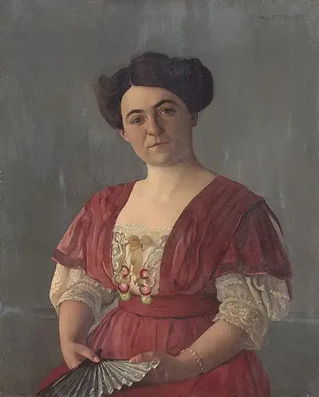 Portrait de Mme Haasen - Félix Vallotton image 1 copie peinte à la main à l’huile