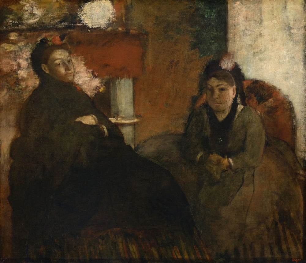 Portrait de Mme Lisle et Mme Loubens - Edgar Degas image 1 copie peinte à la main à l’huile