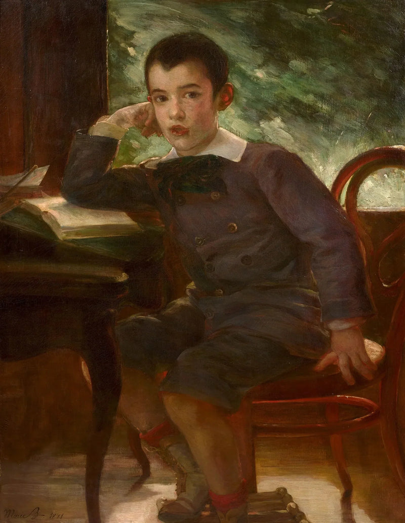 ภาพเหมือนของ Pierre Bracquemond เด็กชาย ลูกชายของศิลปิน - Marie Bracquemond