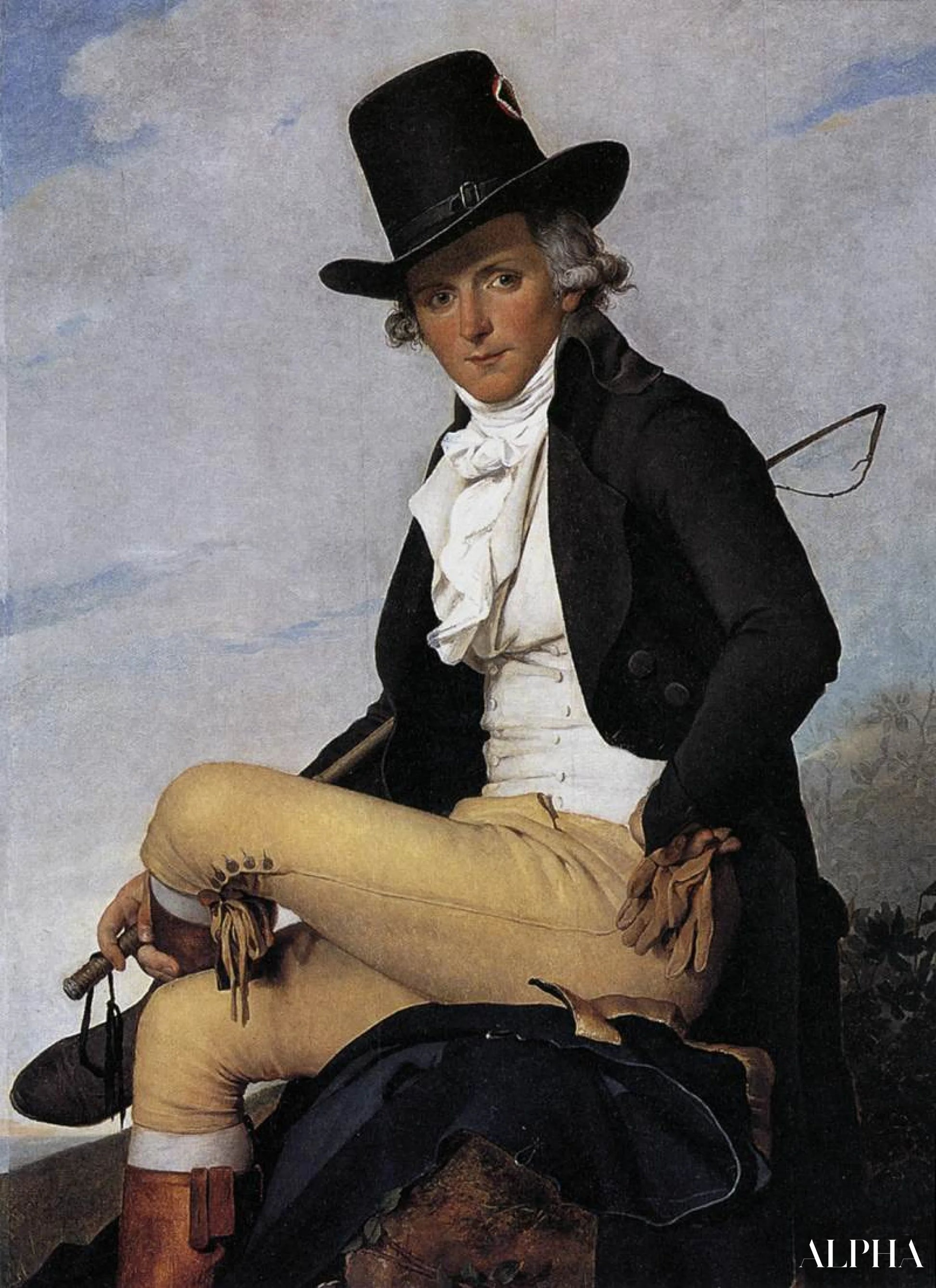 Portrait de pierre seriziat- Jacques-Louis David - Reproductions de tableaux et peintures haut de gamme