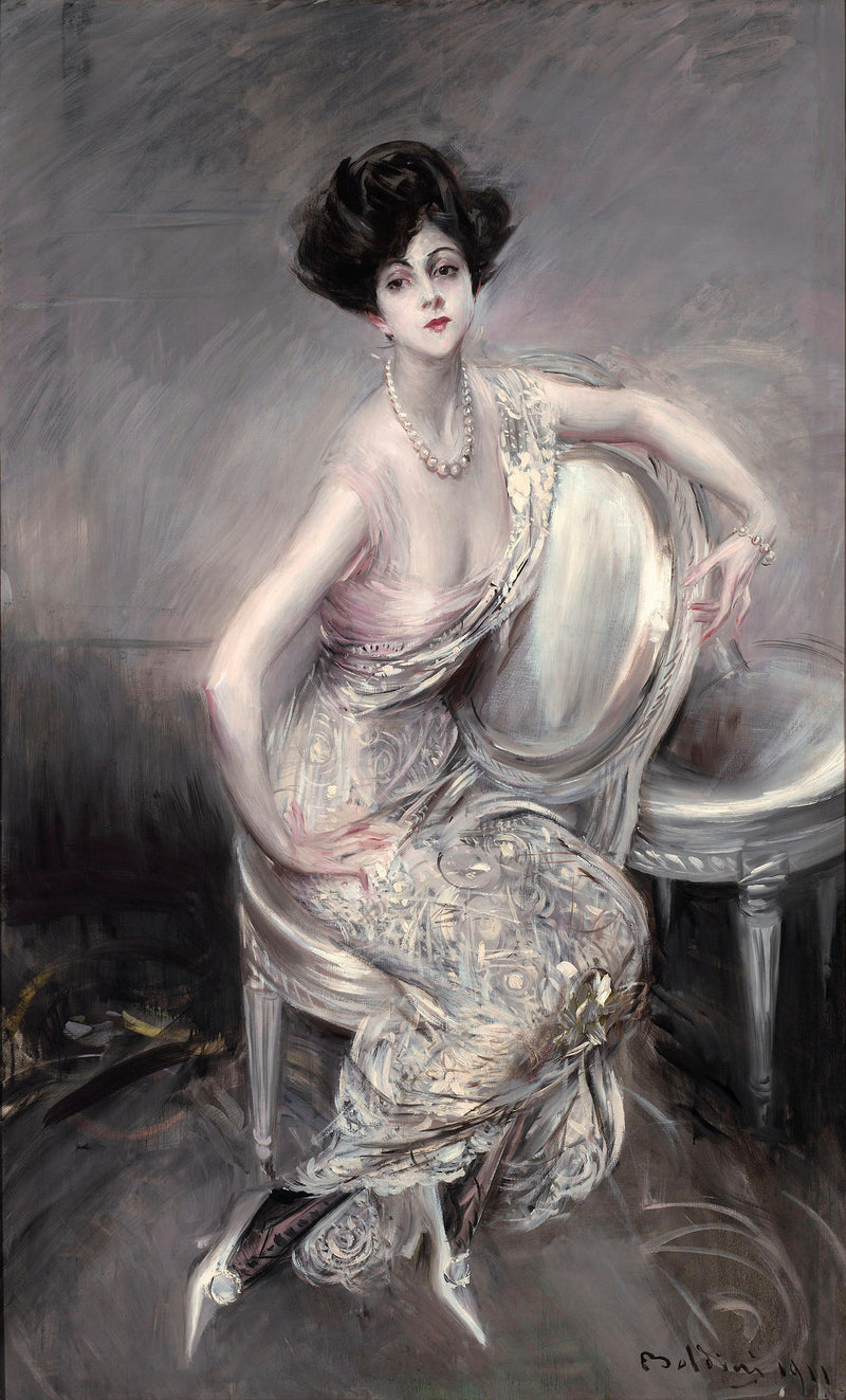 ภาพเหมือน Rita de Acosta Lydig นั่ง - Giovanni Boldini