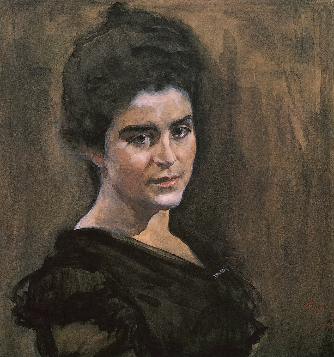 Portrait de Sophie Dragomirova-Lukomskaya - Valentin Serov image 1 reproduction d’œuvre d’art à l’huile