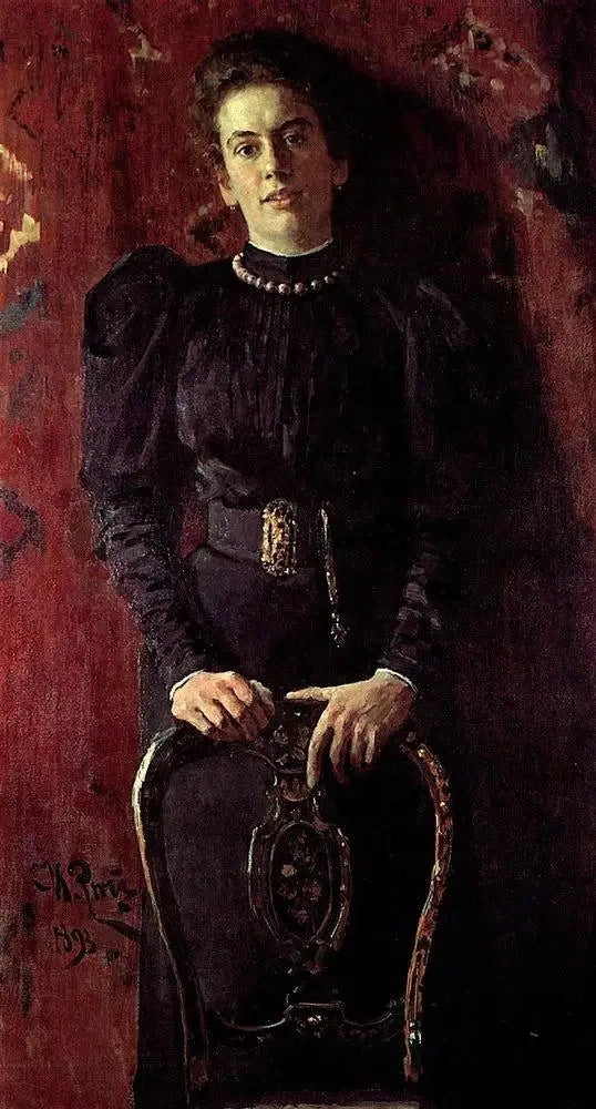 ภาพเหมือนของ Tatiana Lvovna Tolstoï ลูกสาวของนักเขียน - Ilya Repin