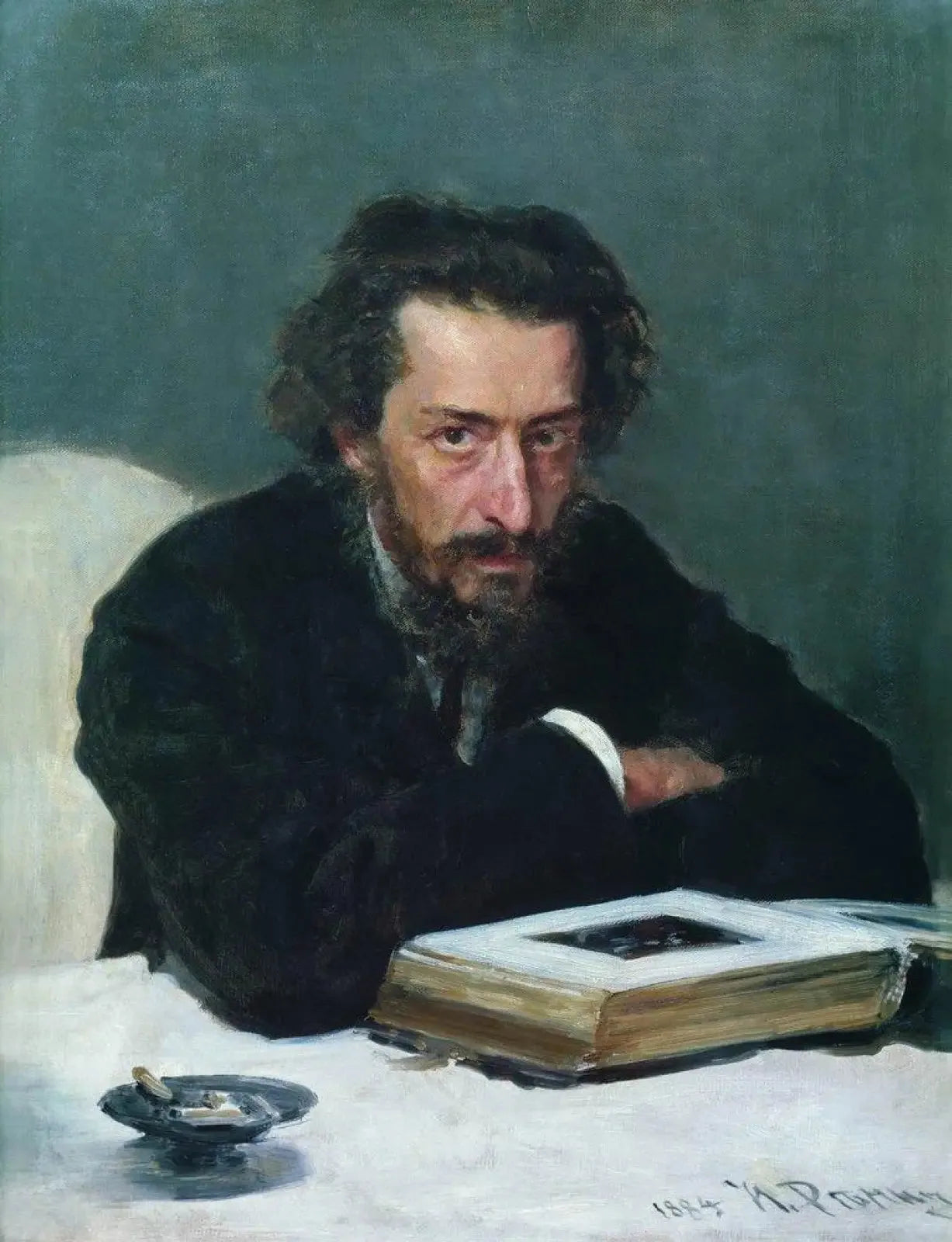 Portrait du compositeur et journaliste Pavel Ivanovitch Blaramberg - Ilya Repin image 1 reproduction réalisée par Alpha Reproduction
