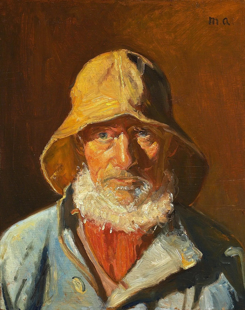 ภาพเหมือนของชาวประมง Niels Møller ในแสงแดด - Michael Peter Ancher