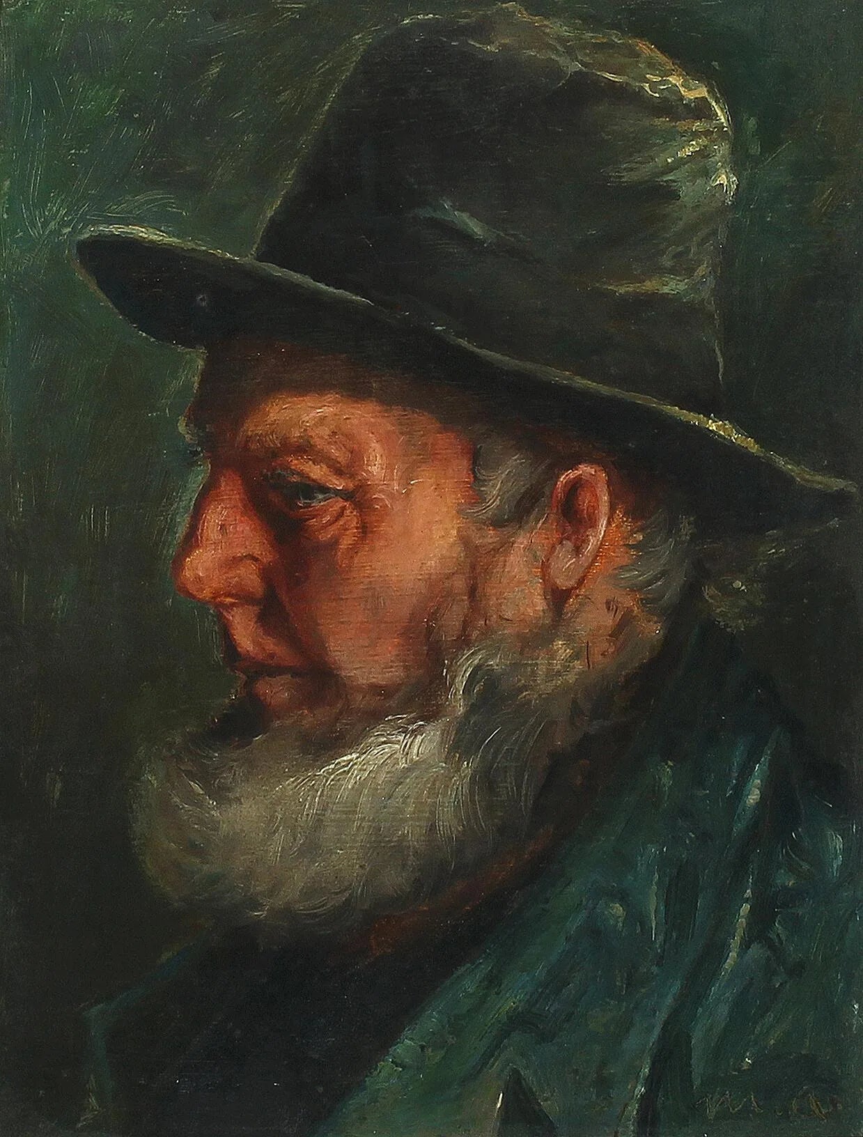 Portrait du pêcheur Ole Svendsen de Skagen. - Michael Peter Ancher image 1 copie peinte à la main à l’huile