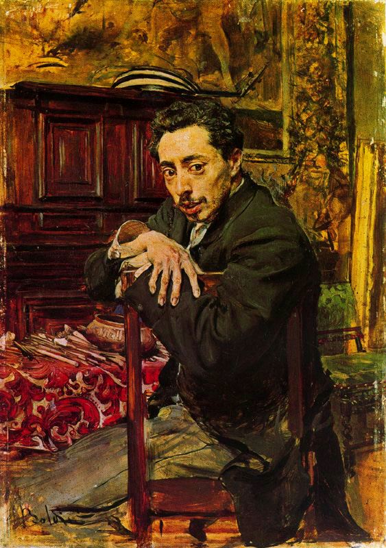 ภาพเหมือนของจิตรกร Joaquín Araujo y Ruano - Giovanni Boldini