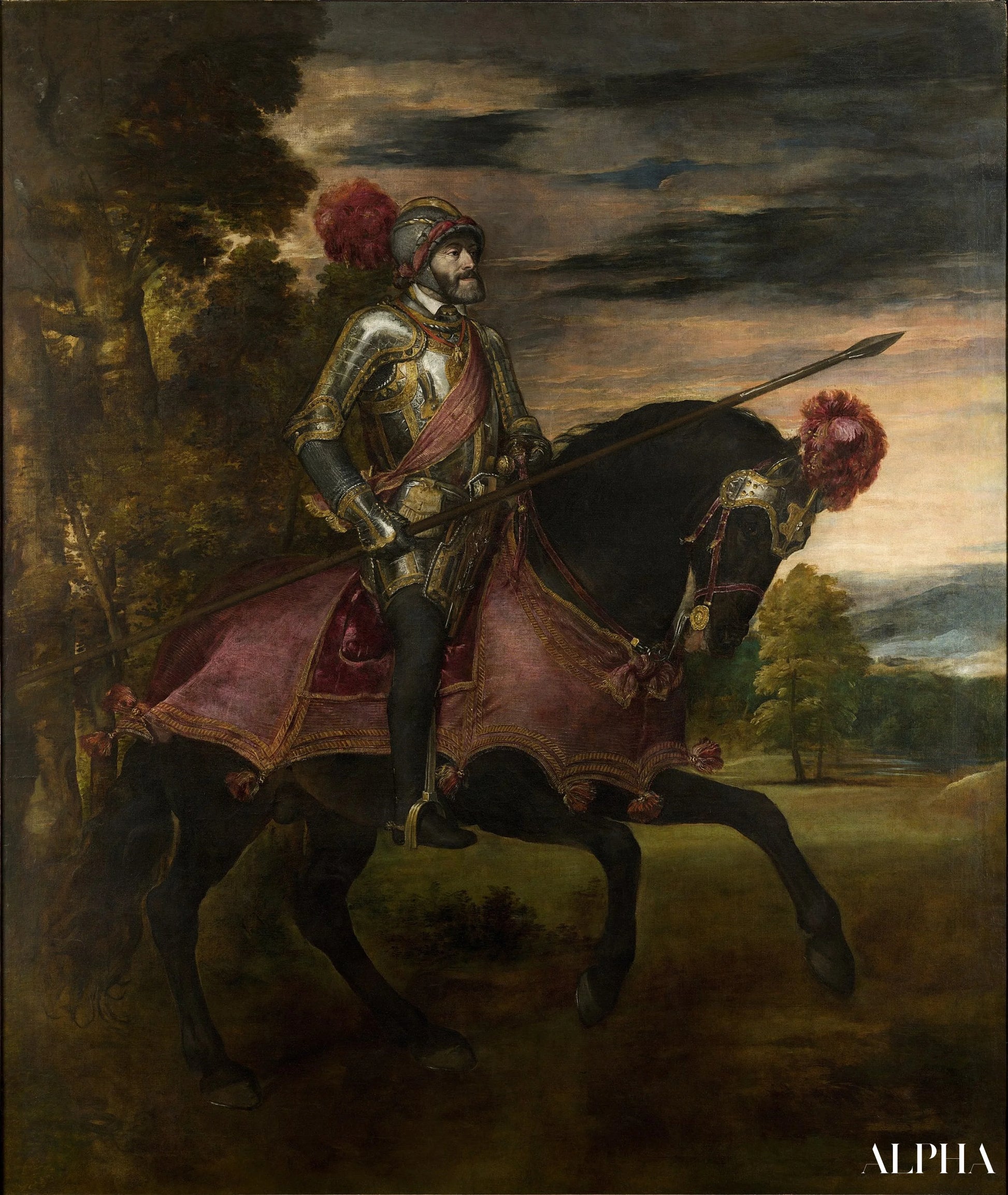 Equestrian Portrait of Charles V - Titian - High-end reproductions of paintings and artworks