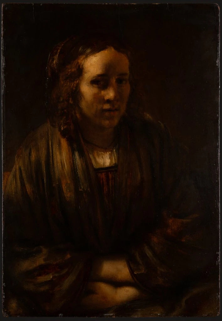 Demi-figure d’une jeune femme, dite Hendrickje Stoffels — Rembrandt ou imitateur