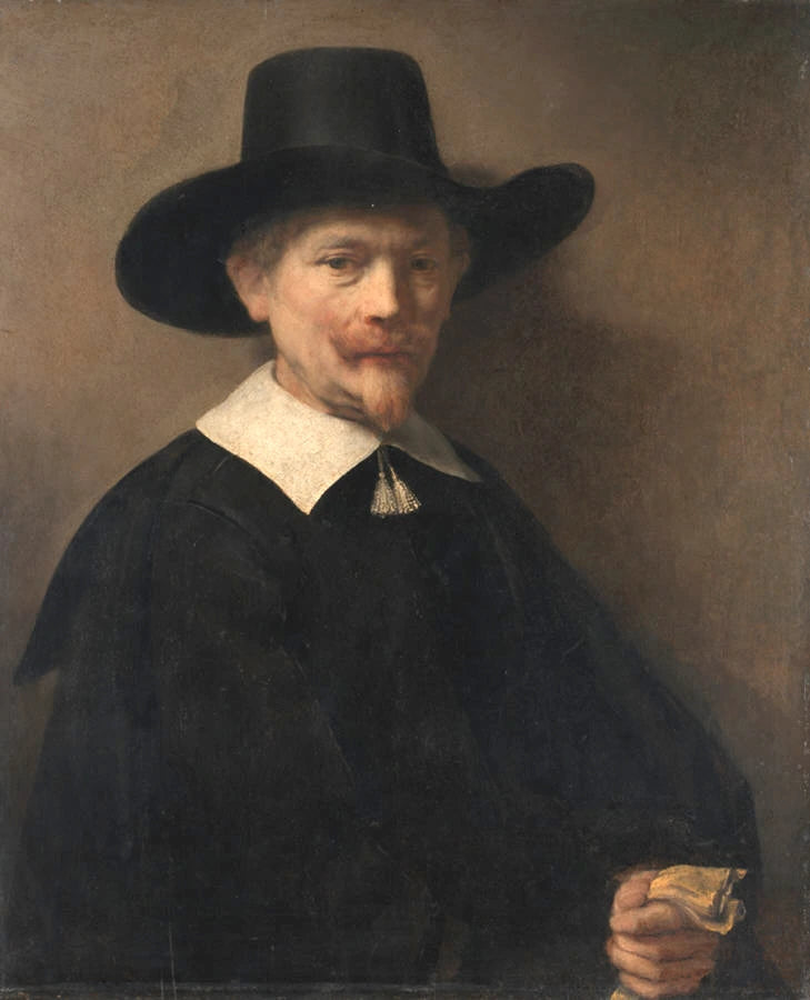 Portrait d’un homme tenant des gants — Rembrandt, 1648, Metropolitan Museum