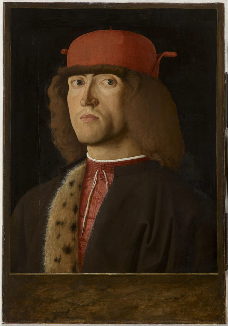 Portrait d'homme (Giulio Mellini ?). Au revers, Paysage avec un oranger sur lequel sont accrochés deux écussons dont l'un porte des armoiries qui ont été identifiées avec celles de Giulio Mellini - Artiste inconnu