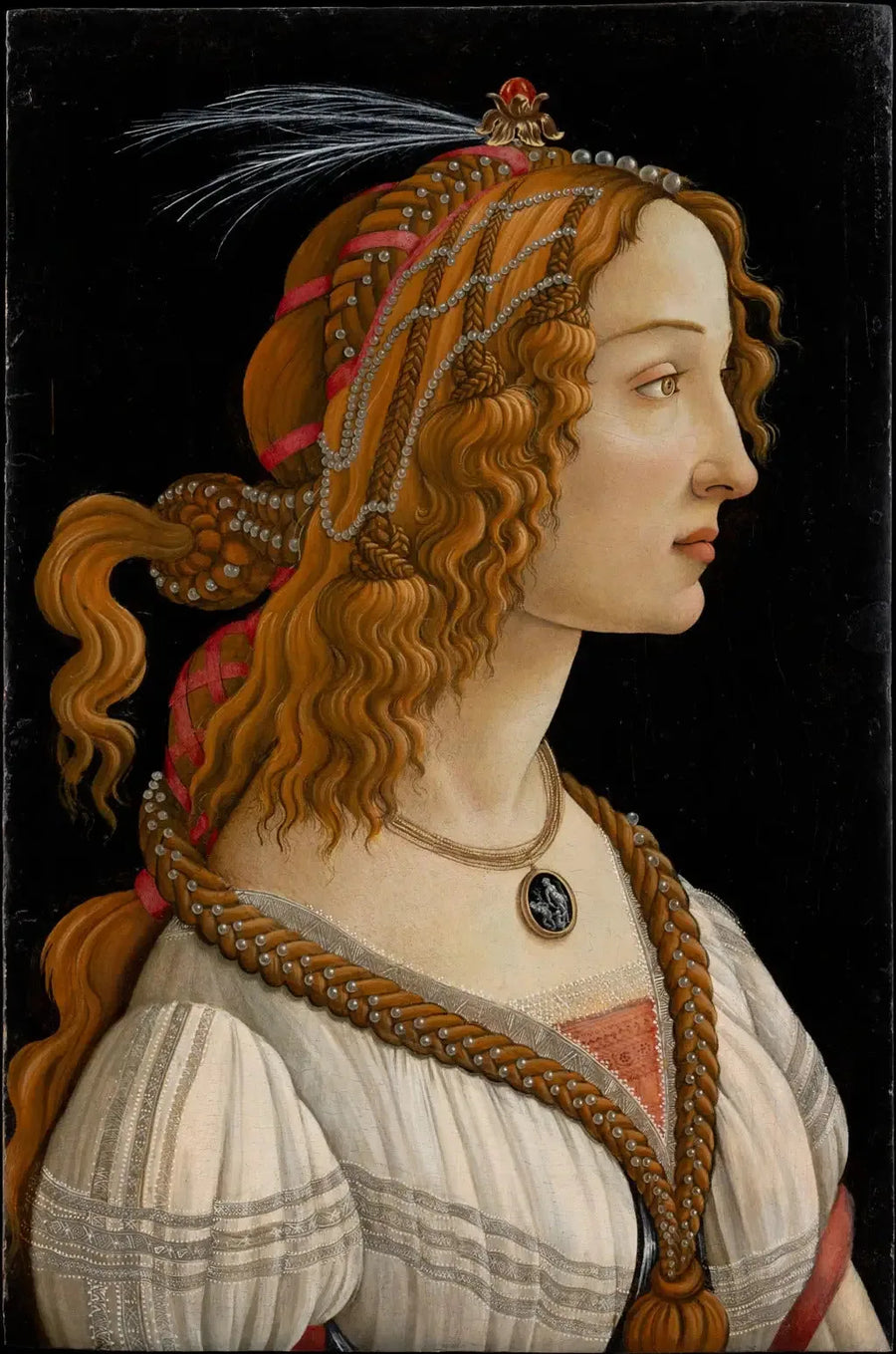 ภาพเหมาะสมของหญิงสาวคนหนึ่ง (Simonetta Vespucci?) - ซานโดร โบติคเคลลี