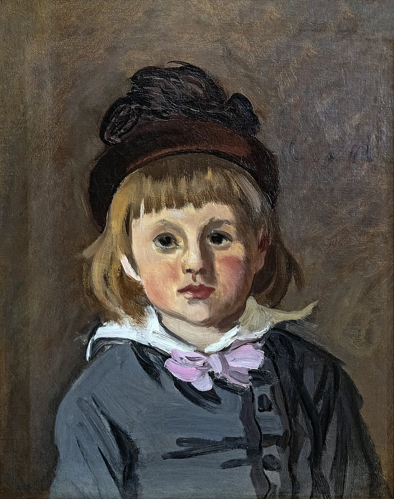 ภาพเหมือนของ Jean Monet ในหมวกปอมปอม W142 - Claude Monet