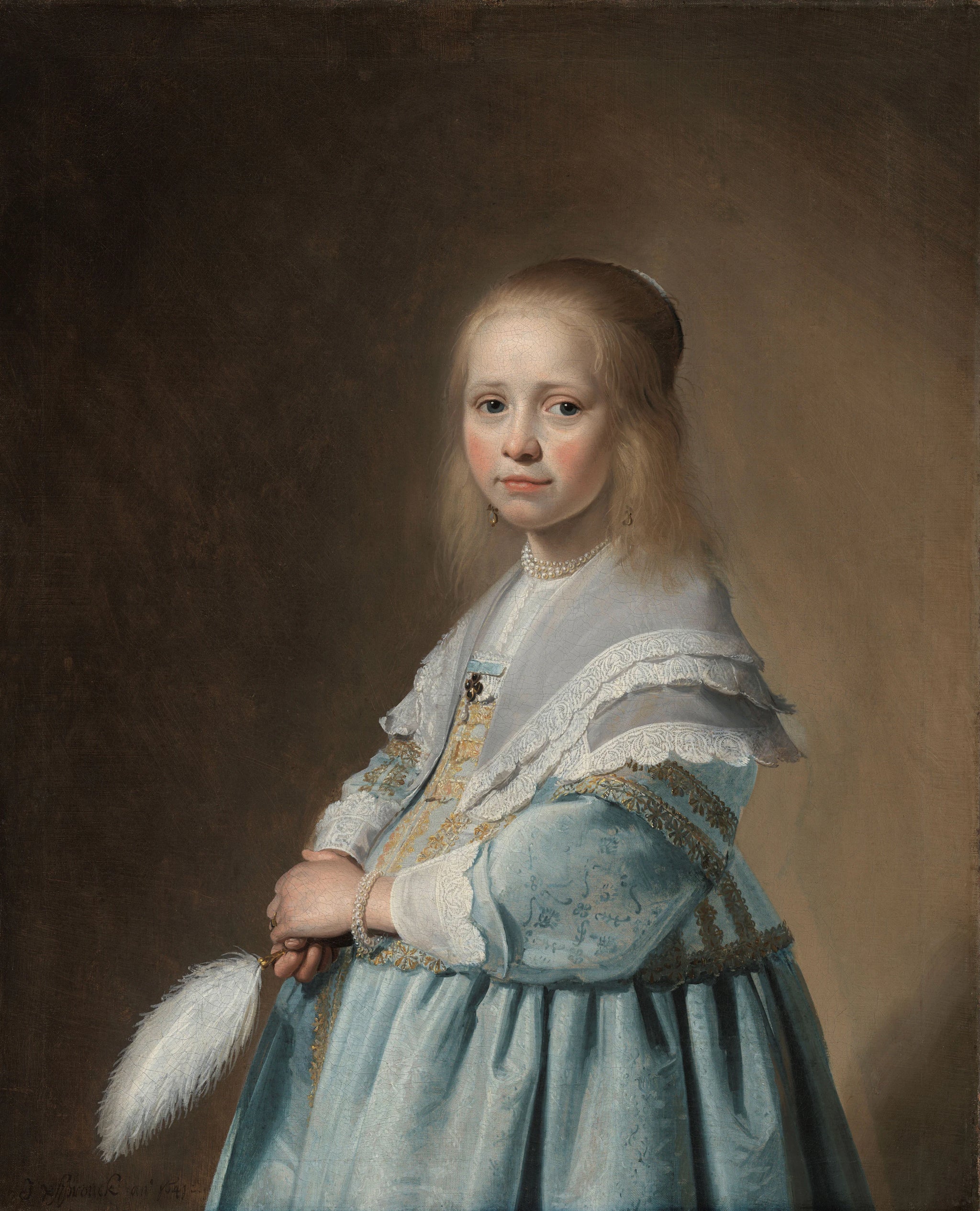 Portrait d'une jeune fille en bleu - Jan Cornelisz. Verspronck