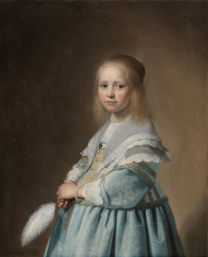 Portrait d'une jeune fille en bleu - Jan Cornelisz. Verspronck