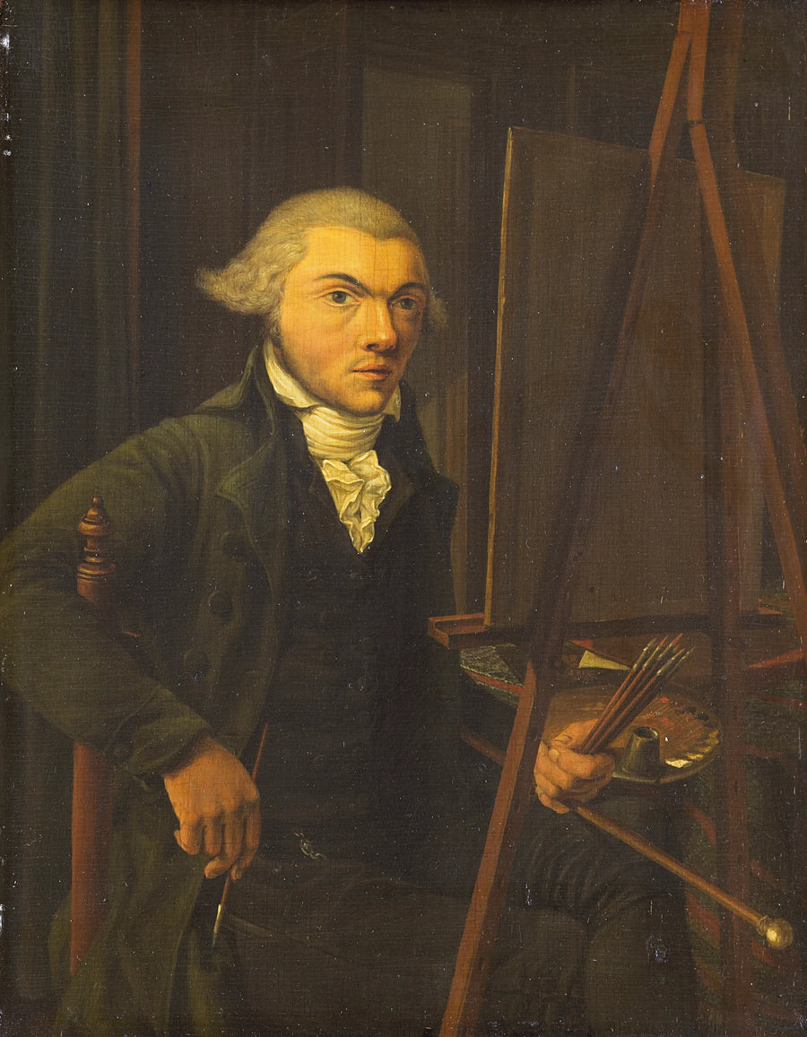 Portrait d'un peintre, probablement Harmanus Uppink (1765-91) - Willem Uppink
