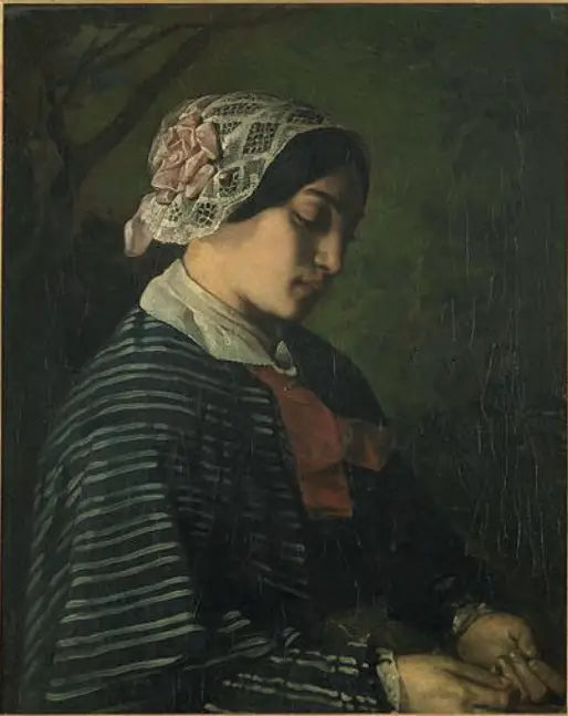 Portrait présomptif d'une jeune fille d'Ornans - Gustave Courbet image 1 tableau peint à l’huile sur toile