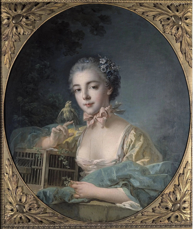 ภาพเหมือนที่เชื่อว่าเป็น Marie-Émilie Baudouin ลูกสาวของจิตรกร - François Boucher