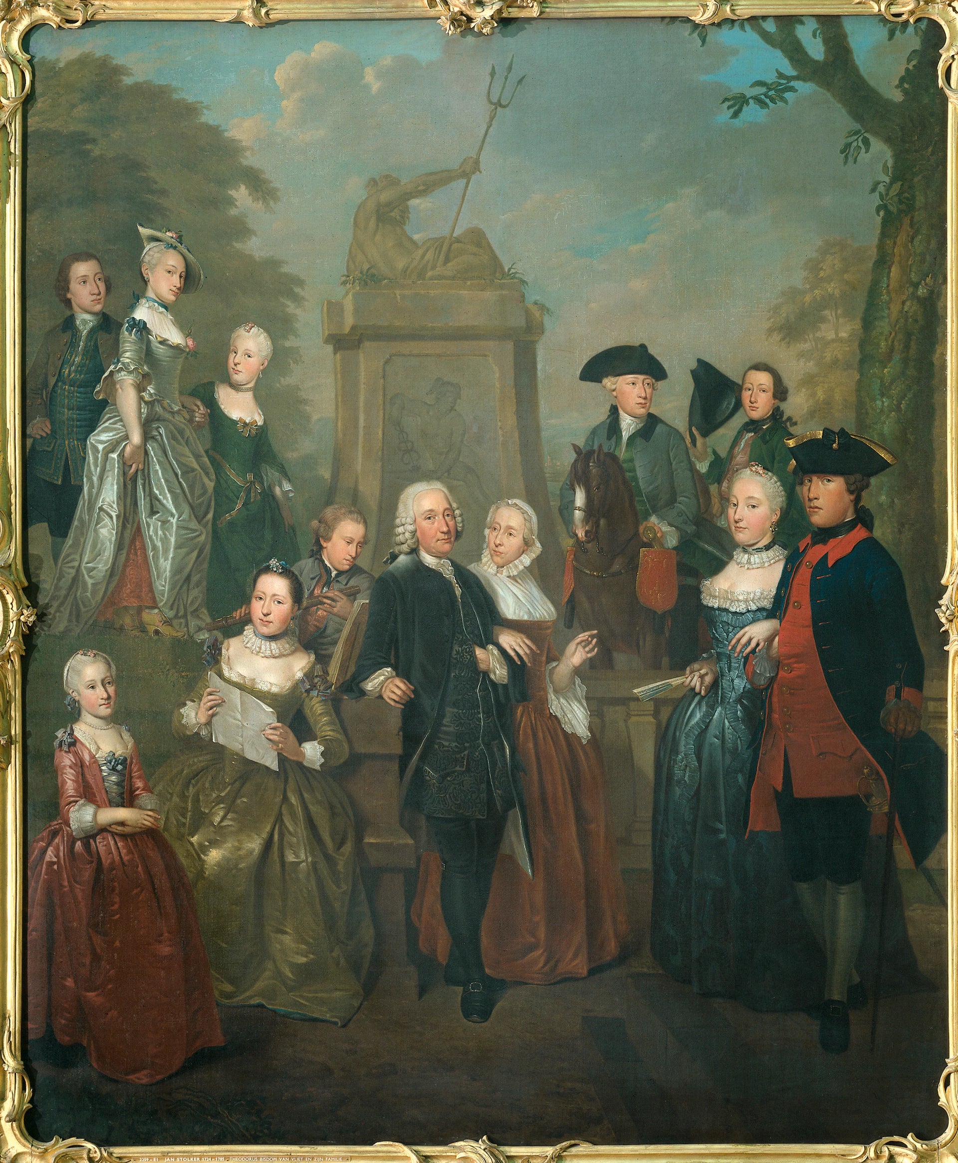 Portrait de Theodorus Bisdom van Vliet et de sa famille - Jan Stolker