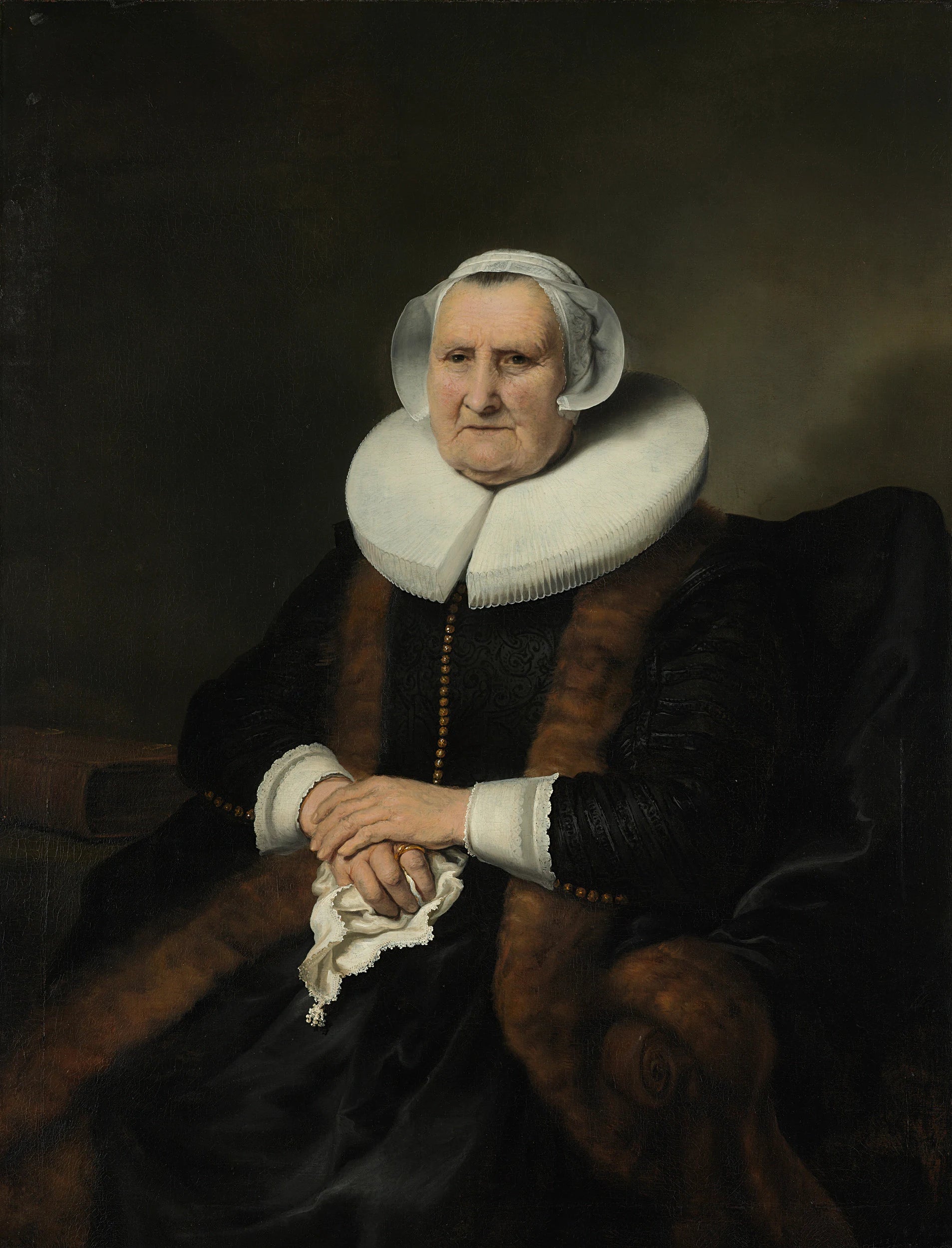 Portrait d'une vieille dame, peut-être Elisabeth Bas - Ferdinand Bol