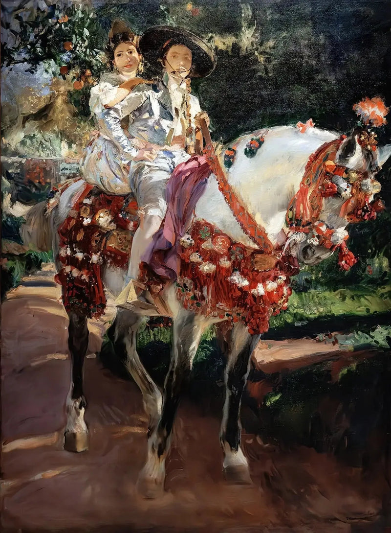 Elena และ Maria ในชุดวาเลนเซียแบบโบราณ - Joaquín Sorolla