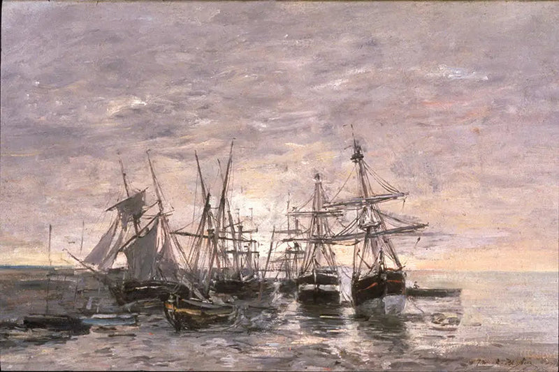 Portrieux - น้ำลง - Eugène Boudin