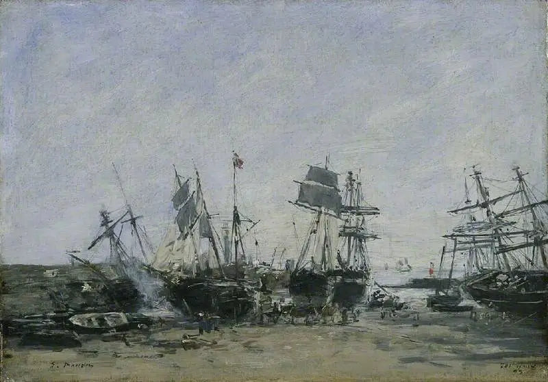 Portrieux, น้ำลง - Eugène Boudin