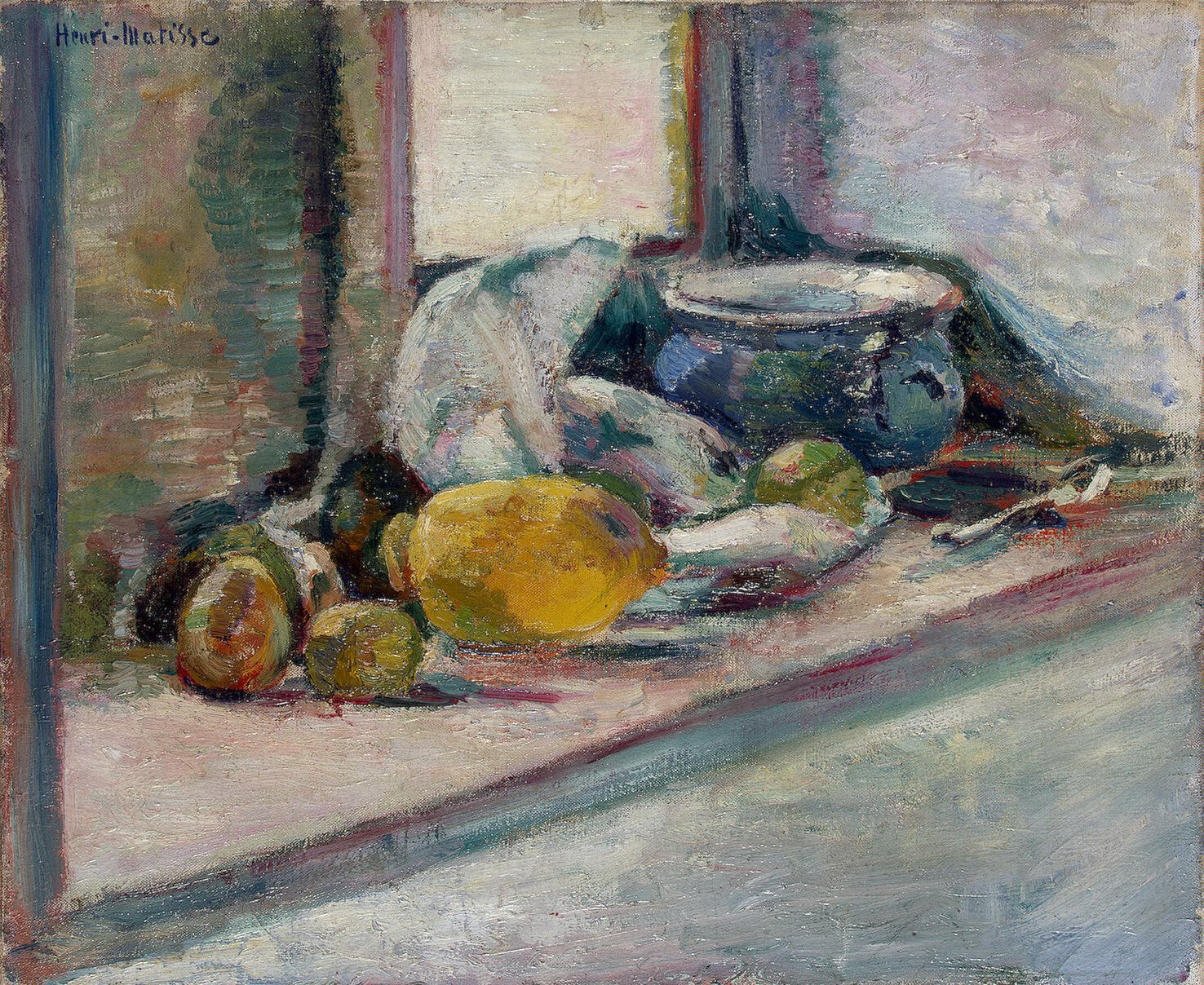 Reproduction du tableau « Pot bleu et citron - Henri Matisse » par Alpha Reproduction en peinture à l’huile