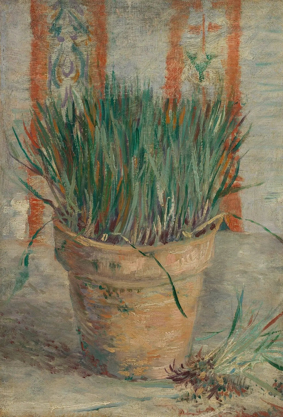 กระถางดอกไม้พร้อมต้นกุ้ยช่ายกระเทียม - Vincent van Gogh