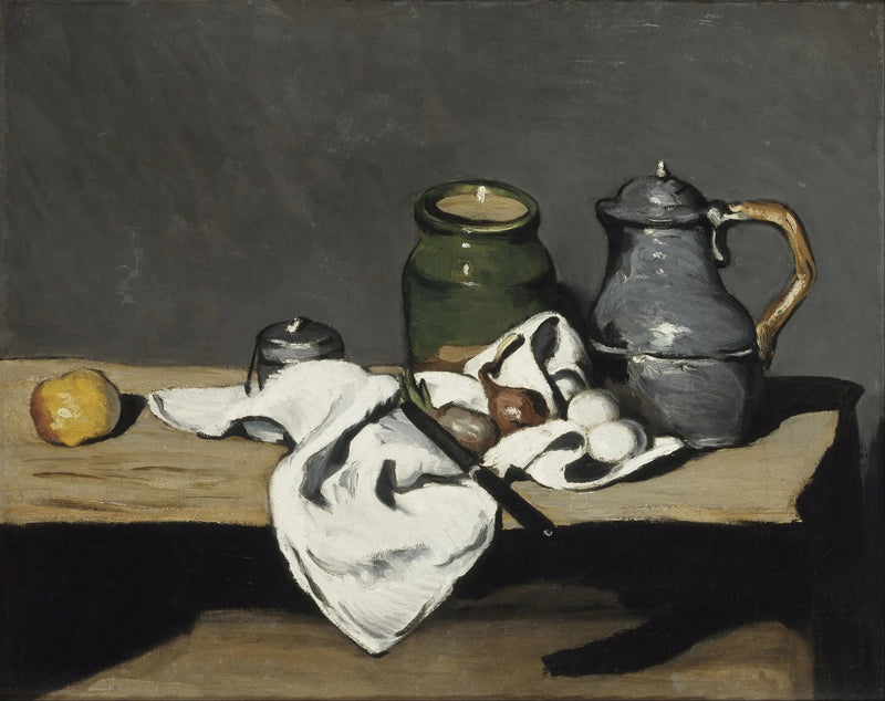 หม้อสีเขียวและกาตะกั่ว - Paul Cézanne