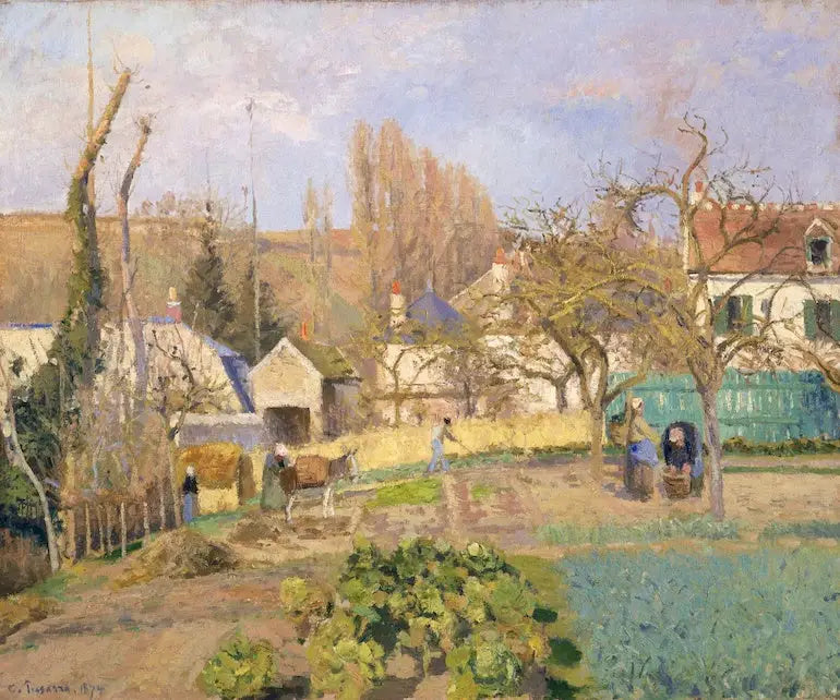 Potagers de L'Hermitage, Pontoise - Camille Pissarro image 1 copie peinte à la main à l’huile