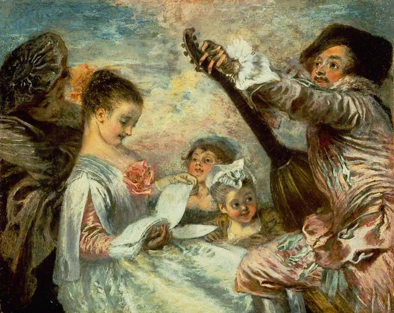 Pour nous prouver que cette belle - Antoine Watteau image 1 reproduction de peinture à l’huile