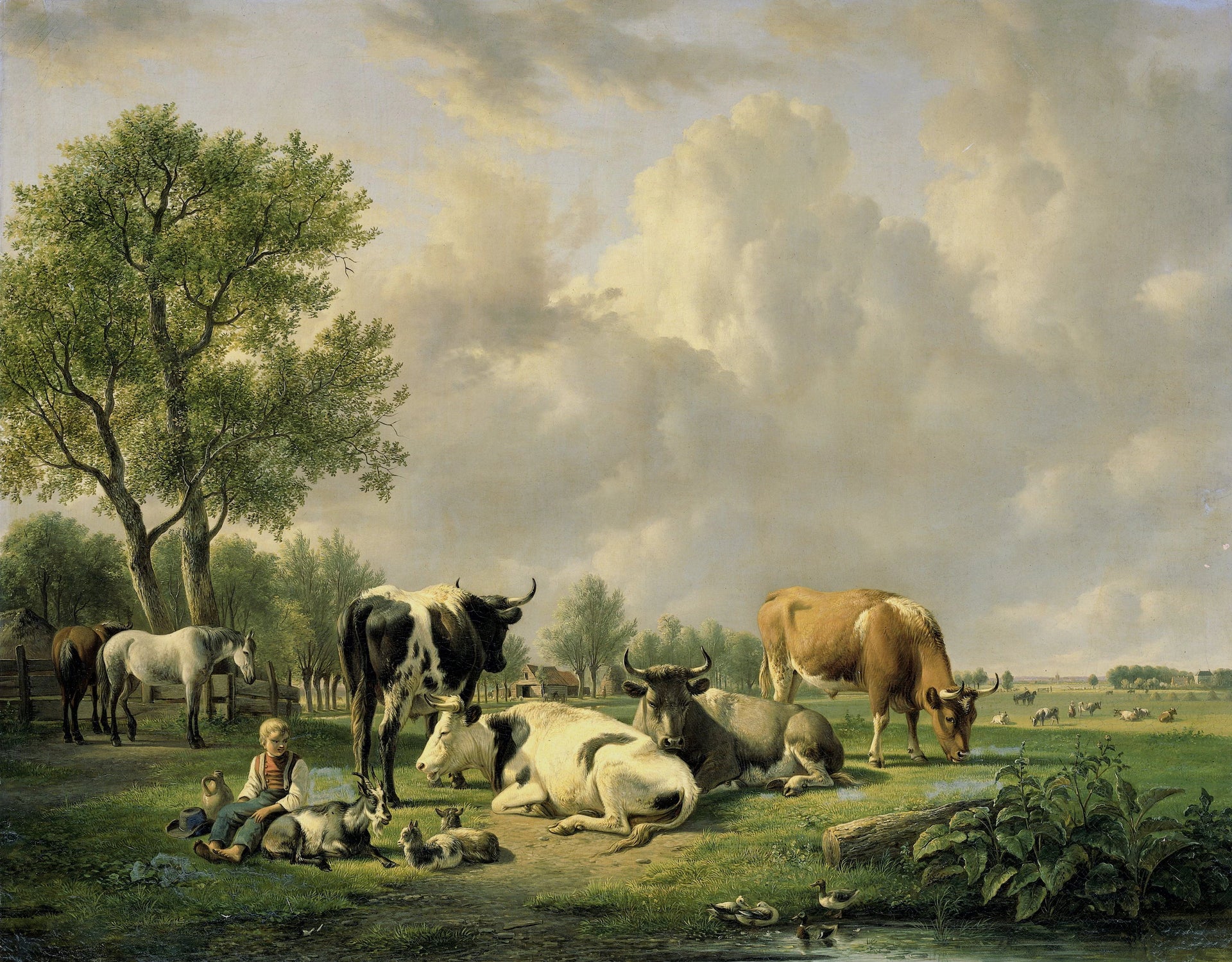 Prairie avec du bétail - Jan van Ravenswaay