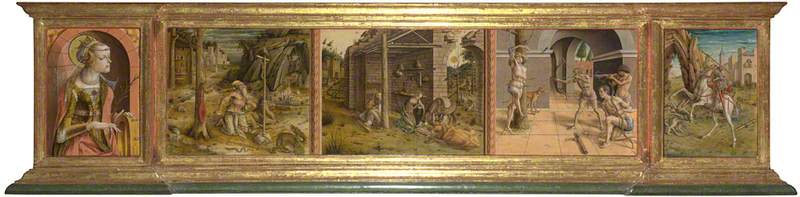 Prédelle de La Madonna della Rondine - Carlo Crivelli image 1 copie de tableau peinte à la main