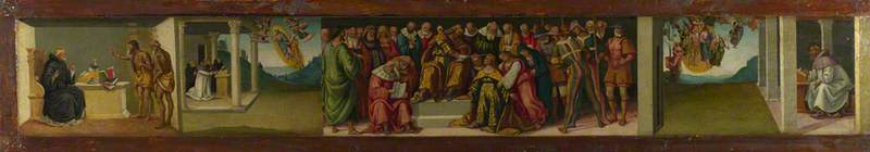 Prédelle : Esther et la vie de saint Jérôme - Luca Signorelli