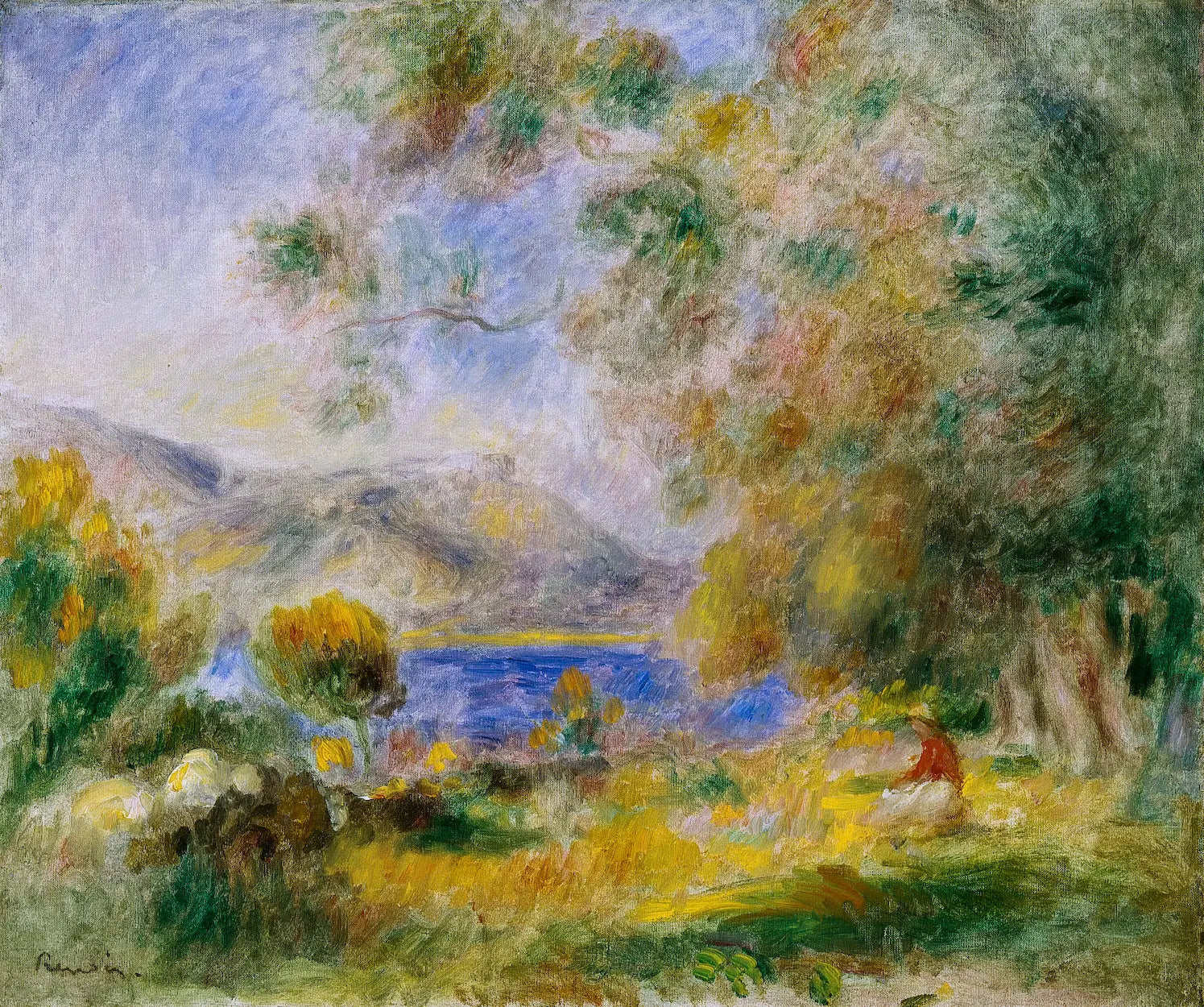 Près de Cagnes - Pierre-Auguste Renoir image 1 reproduction de peinture à l’huile