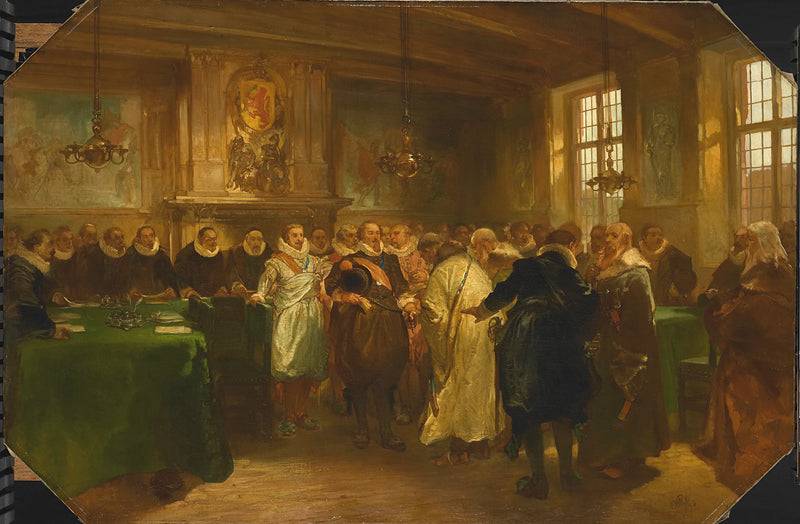 Le prince Maurice d'Orange reçoit une délégation de Russie en 1614 - Charles Rochussen