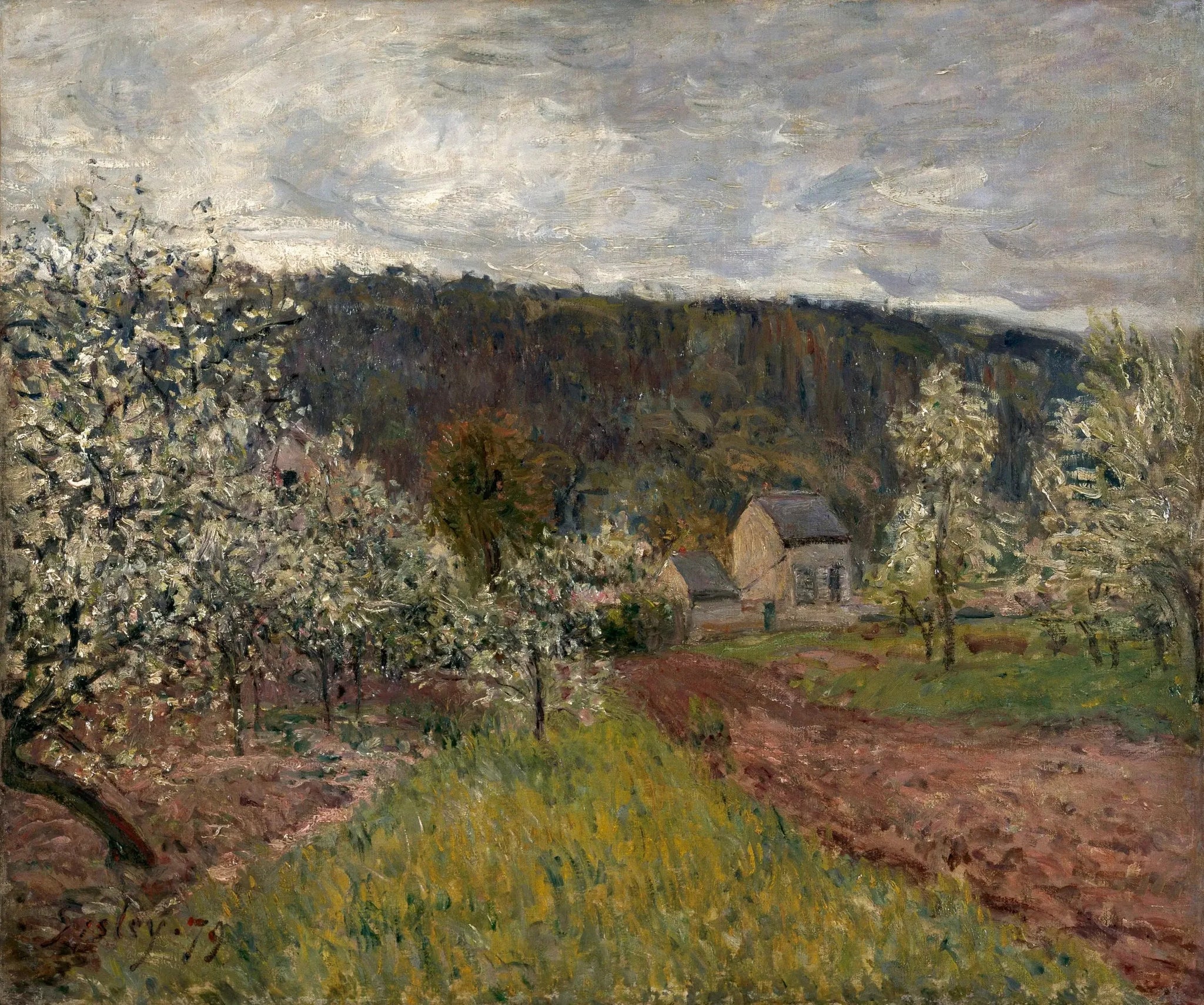 Printemps pluvieux aux environs de Paris - Alfred Sisley image 1 tableau peint à l’huile sur toile