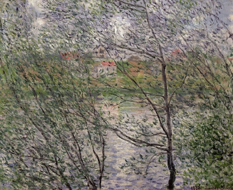 ฤดูใบไม้ผลิผ่านกิ่งก้าน W455 - Claude Monet