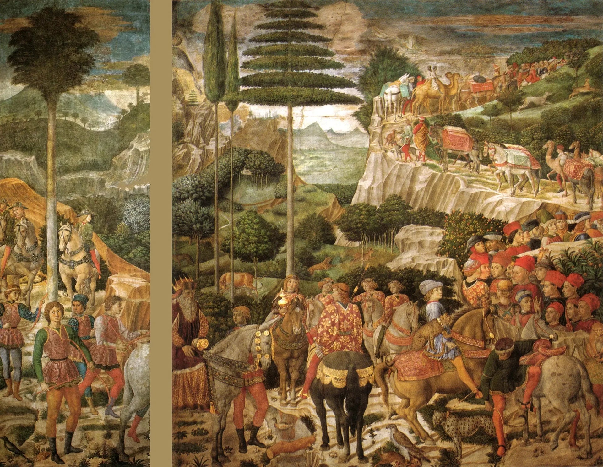 Procession du plus vieux roi - Benozzo Gozzoli image 1 reproduction de peinture à l’huile