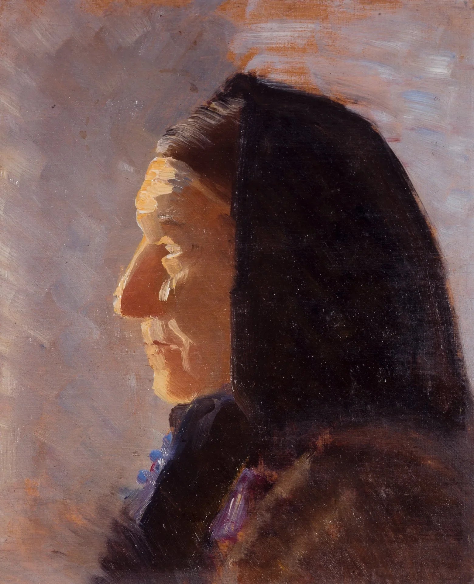 Profil d'une femme de Skagen - Anna Ancher image 1 copie peinte à la main à l’huile